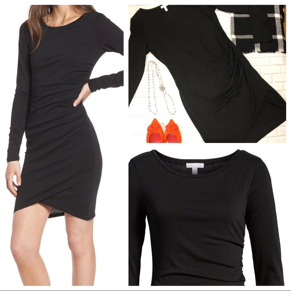 Leith Nordstrom, Ruched Long Sleeve Dress, XL, EUC